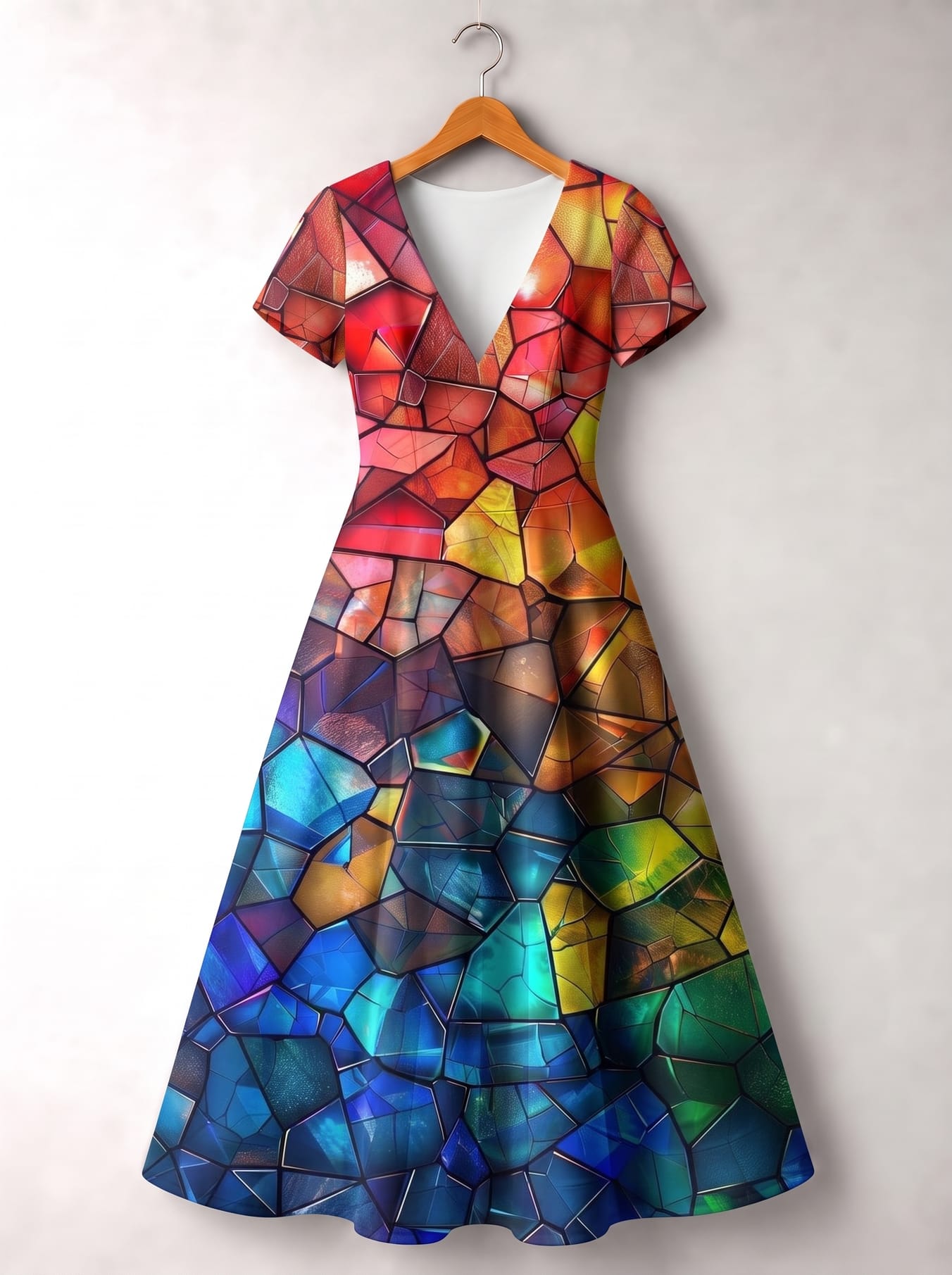"Prism" Short Sleeve Maxi Dress