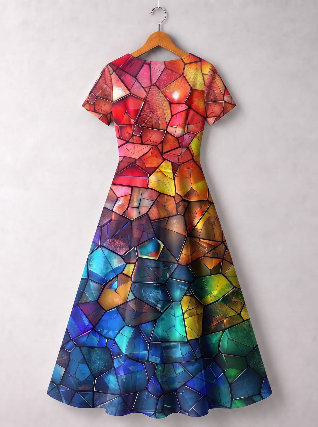 "Prism" Short Sleeve Maxi Dress