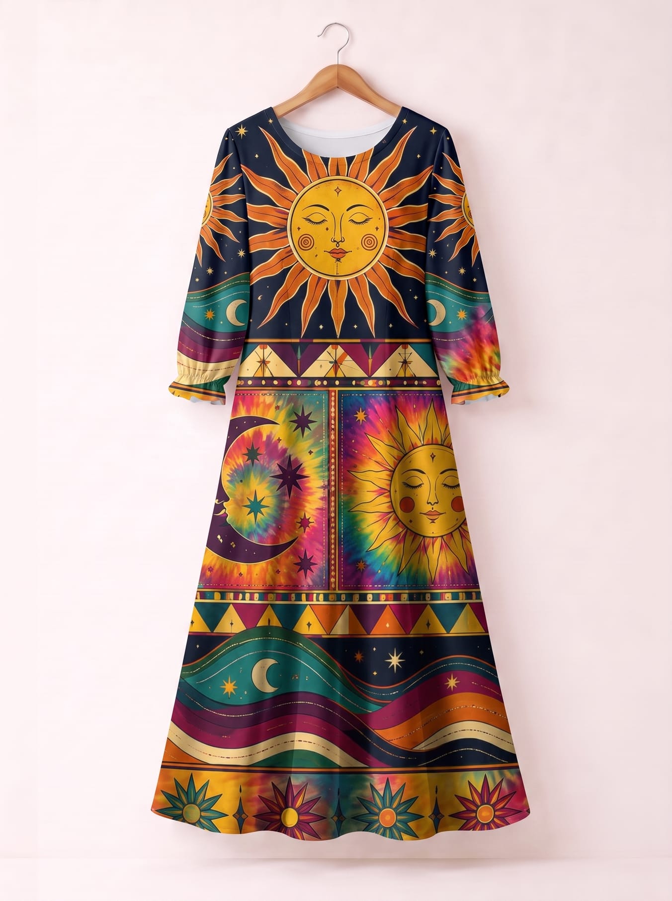 "Solstice" Long Sleeve Maxi Dress