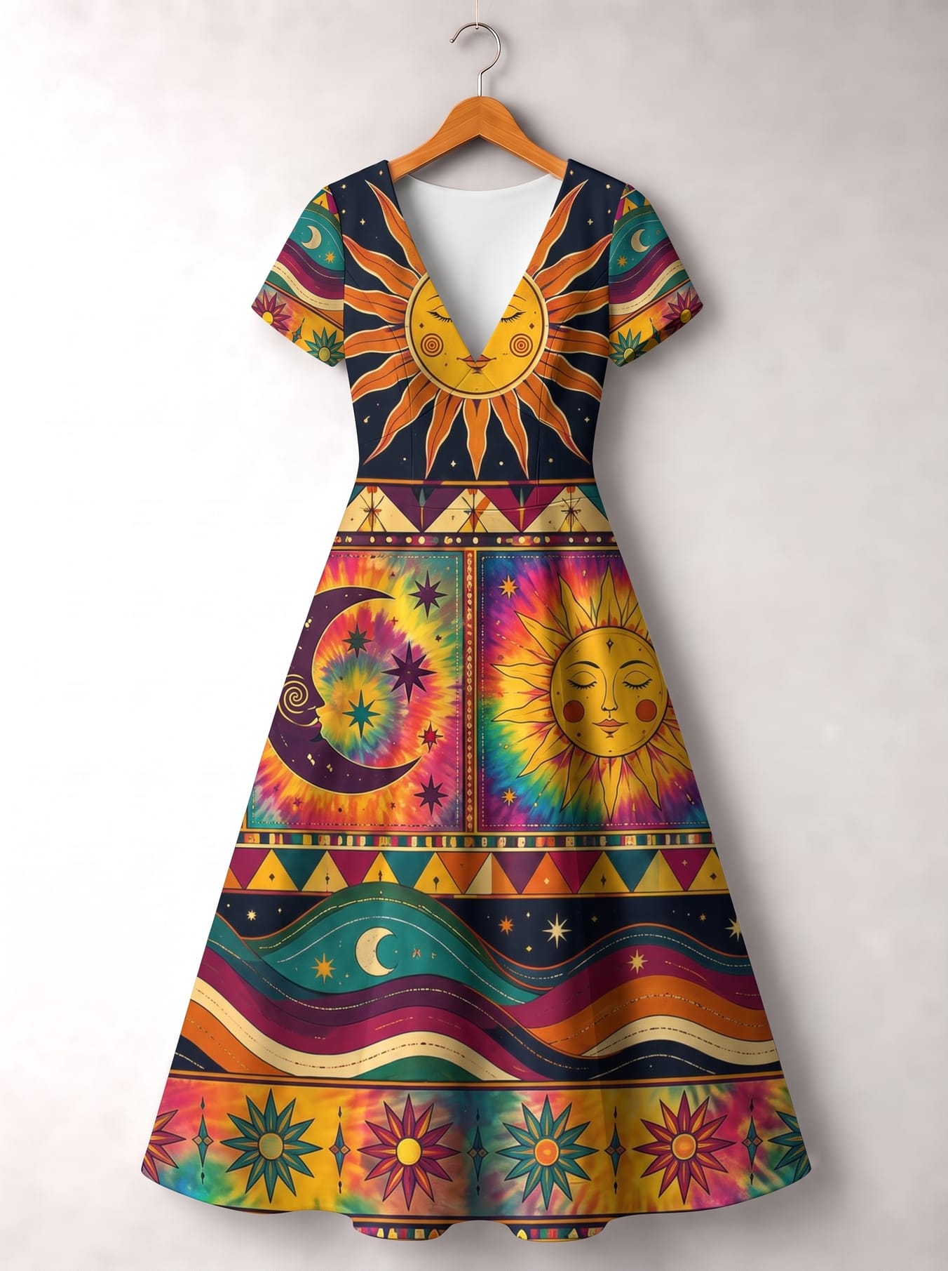 "Solstice" Short Sleeve Maxi Dress