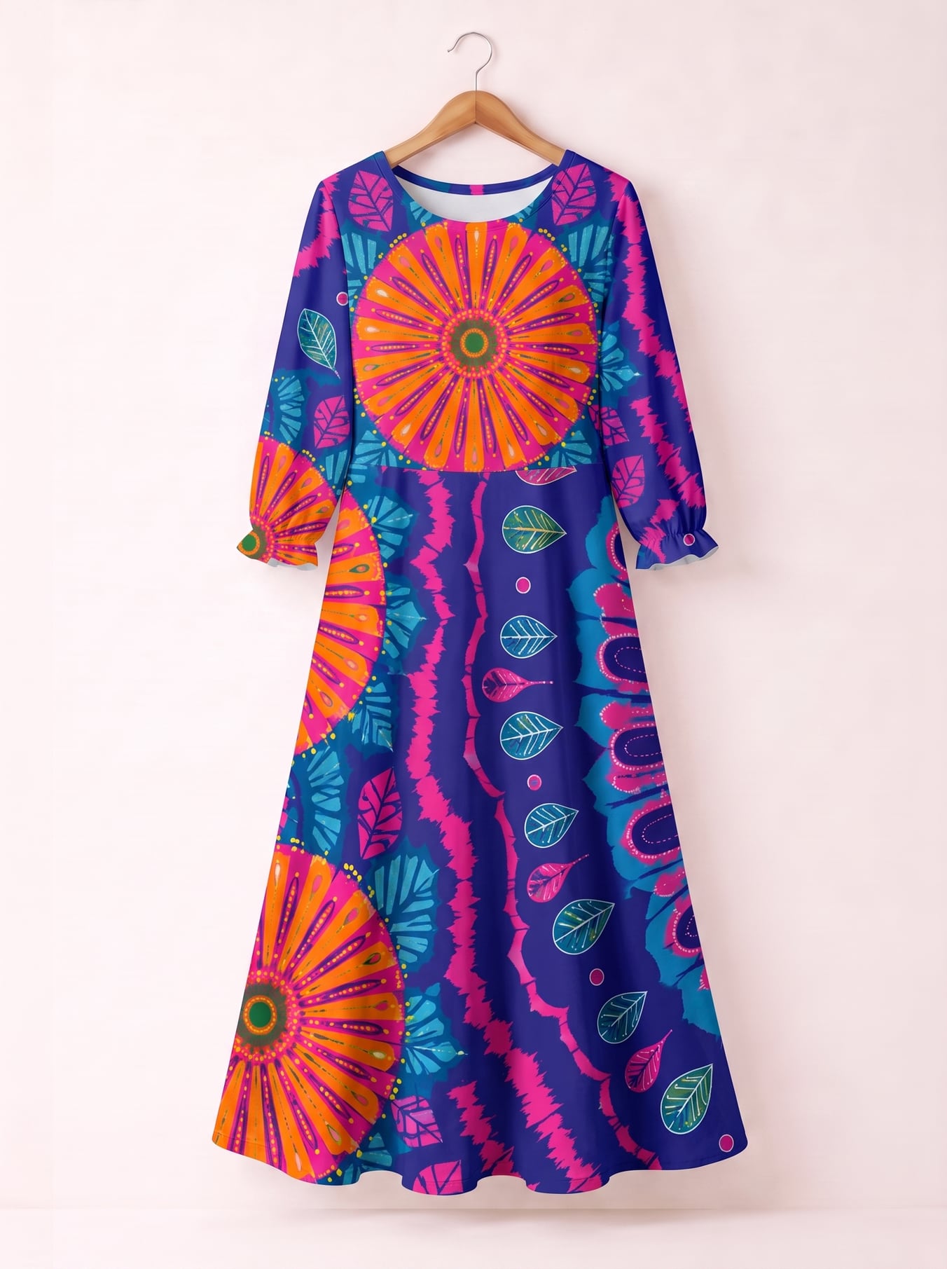 "Bohemia" Long Sleeve Maxi Dress