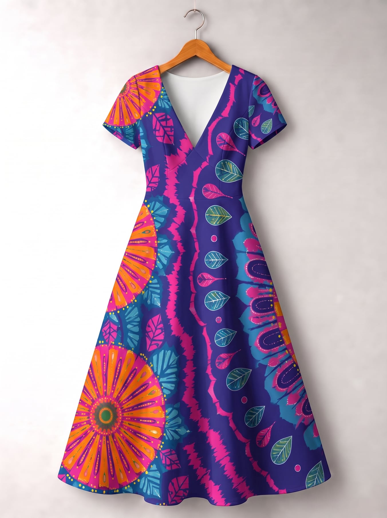 "Bohemia" Short Sleeve Maxi Dress