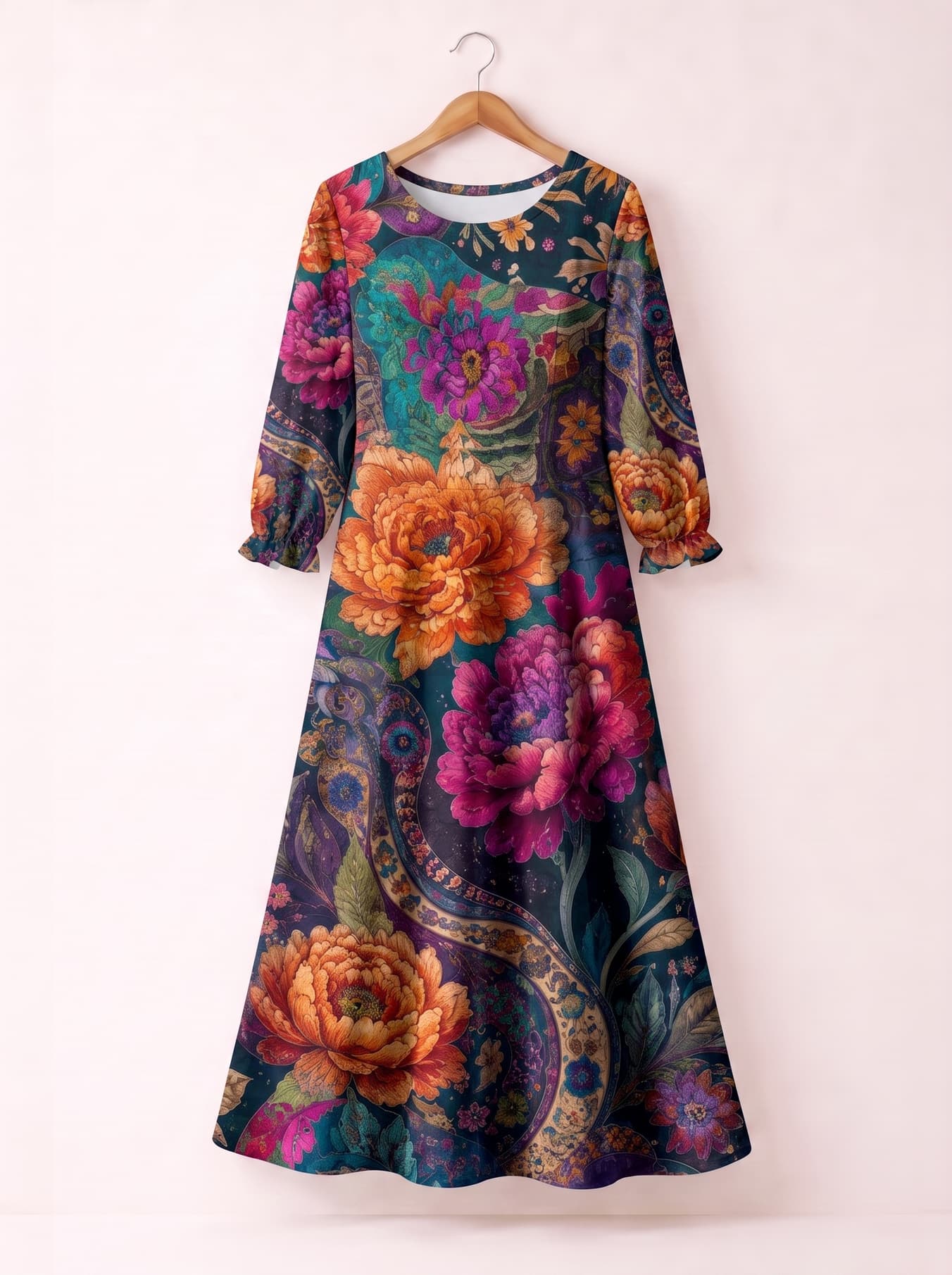 "Wildflower" Long Sleeve Maxi Dress