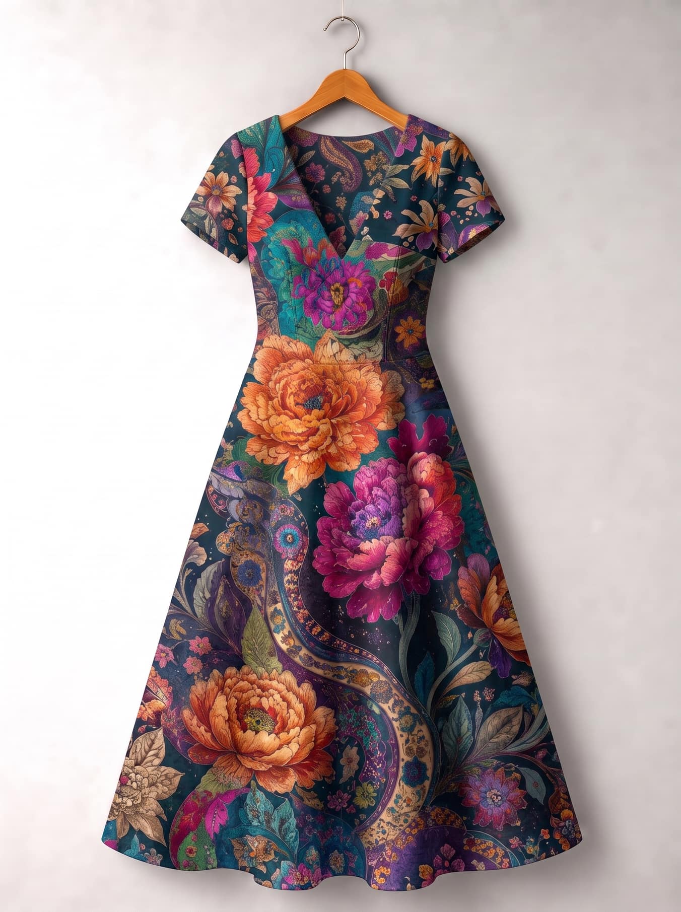"Wildflower" Short Sleeve Maxi Dress