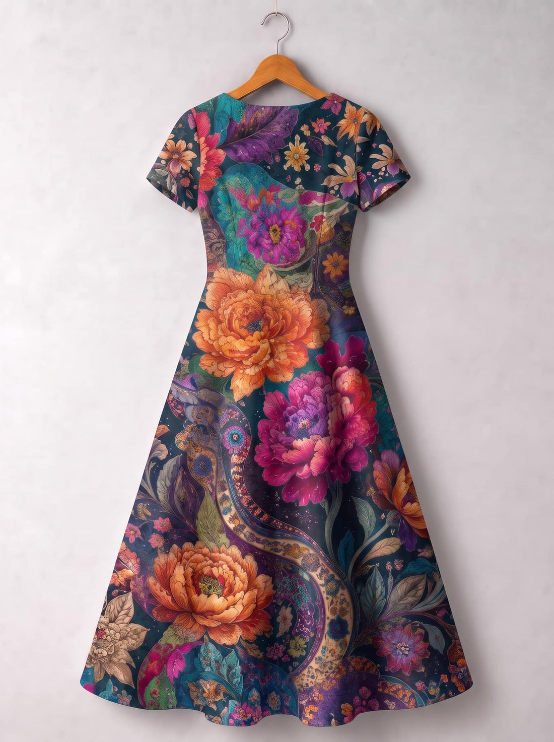 "Wildflower" Short Sleeve Maxi Dress