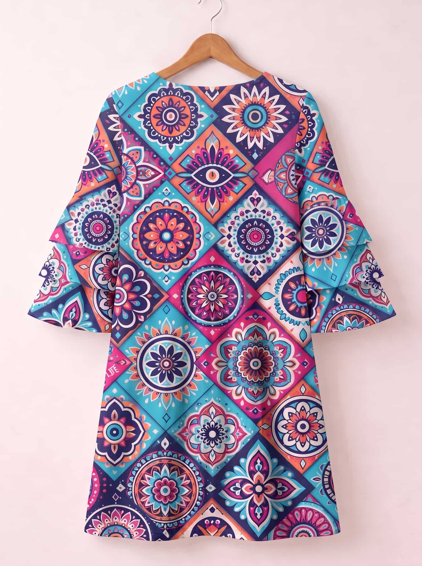 "Gypsy" Stacked Ruffle Sleeve Dress