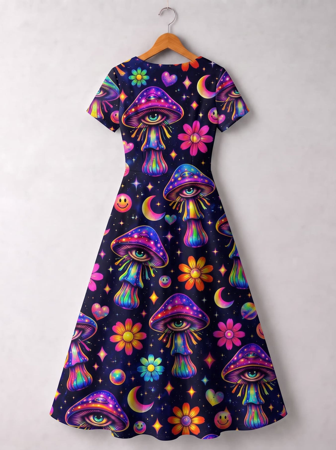 "Third Eye" Short Sleeve Maxi Dress