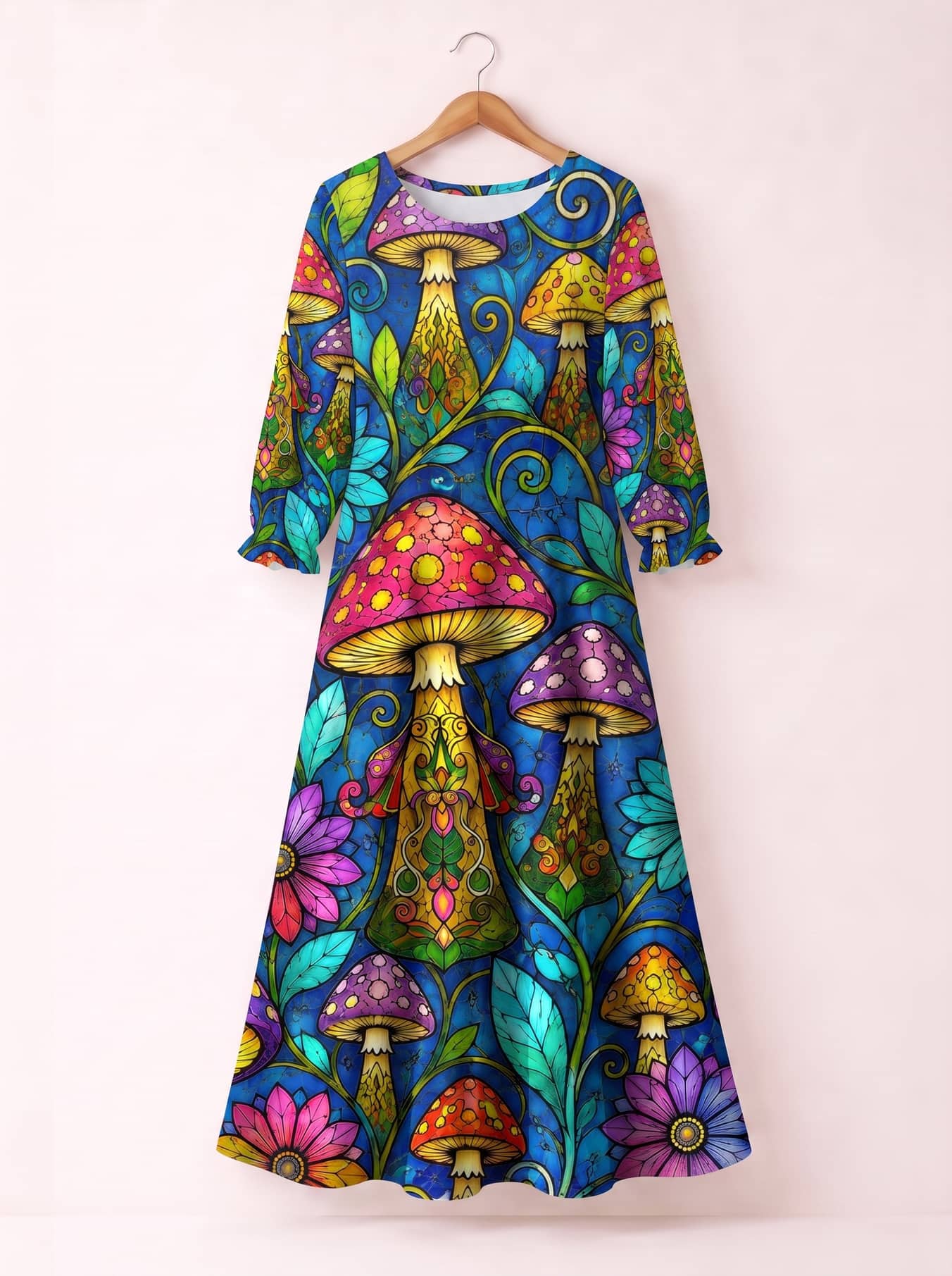 "Enchanted" Long Sleeve Maxi Dress