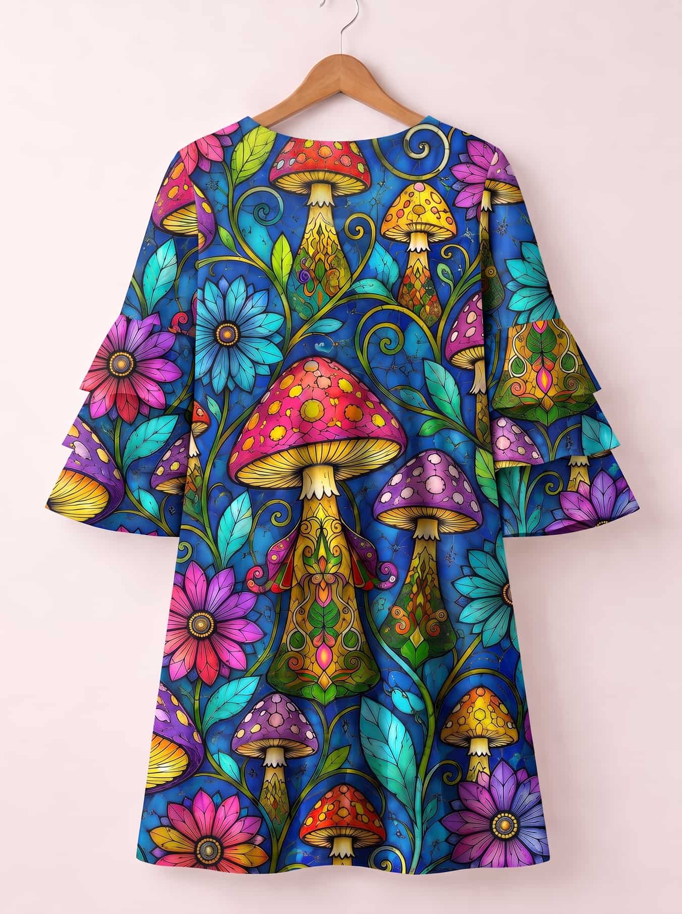 "Enchanted" Stacked Ruffle Sleeve Dress