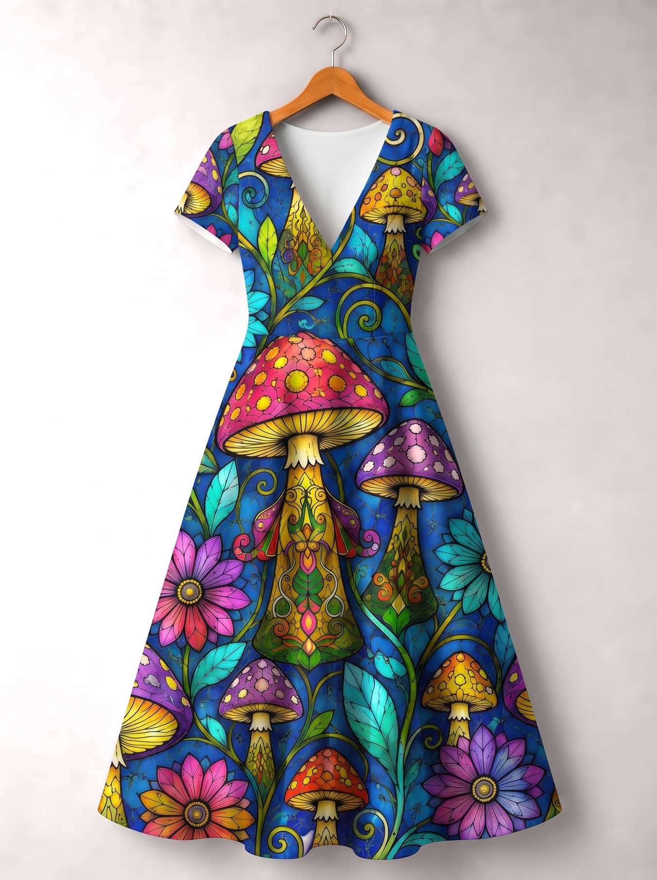 "Enchanted" Short Sleeve Maxi Dress