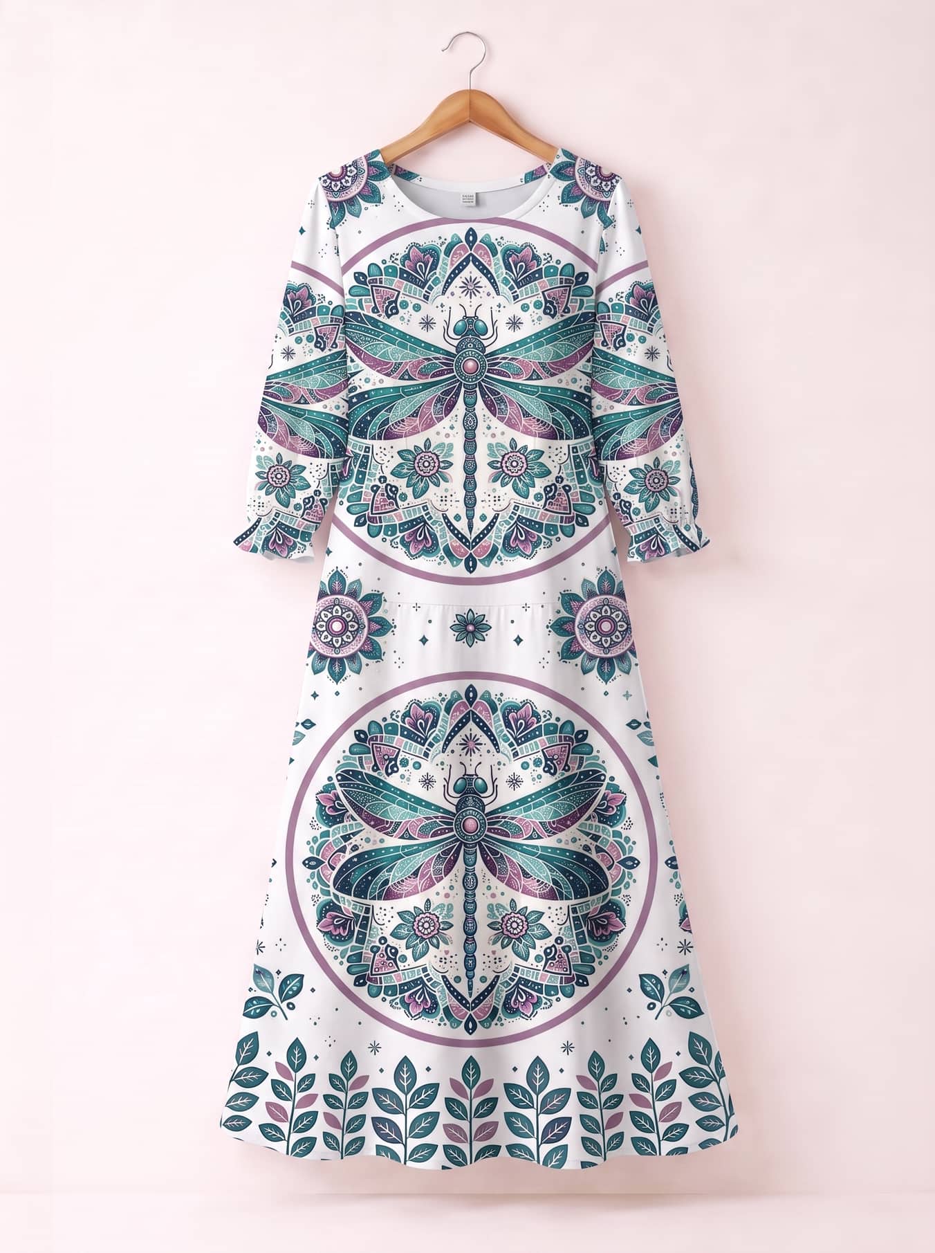 "Dragonfly" Long Sleeve Maxi Dress