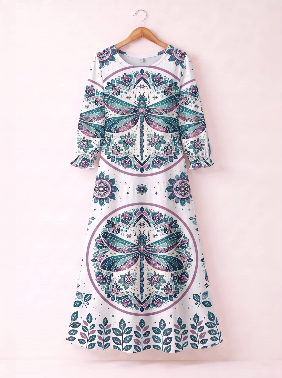 "Dragonfly" Long Sleeve Maxi Dress