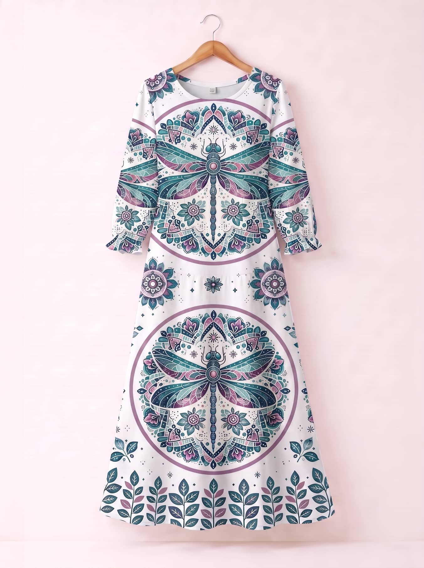 "Dragonfly" Long Sleeve Maxi Dress