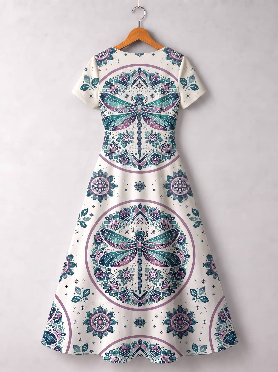 "Dragonfly" Short Sleeve Maxi Dress