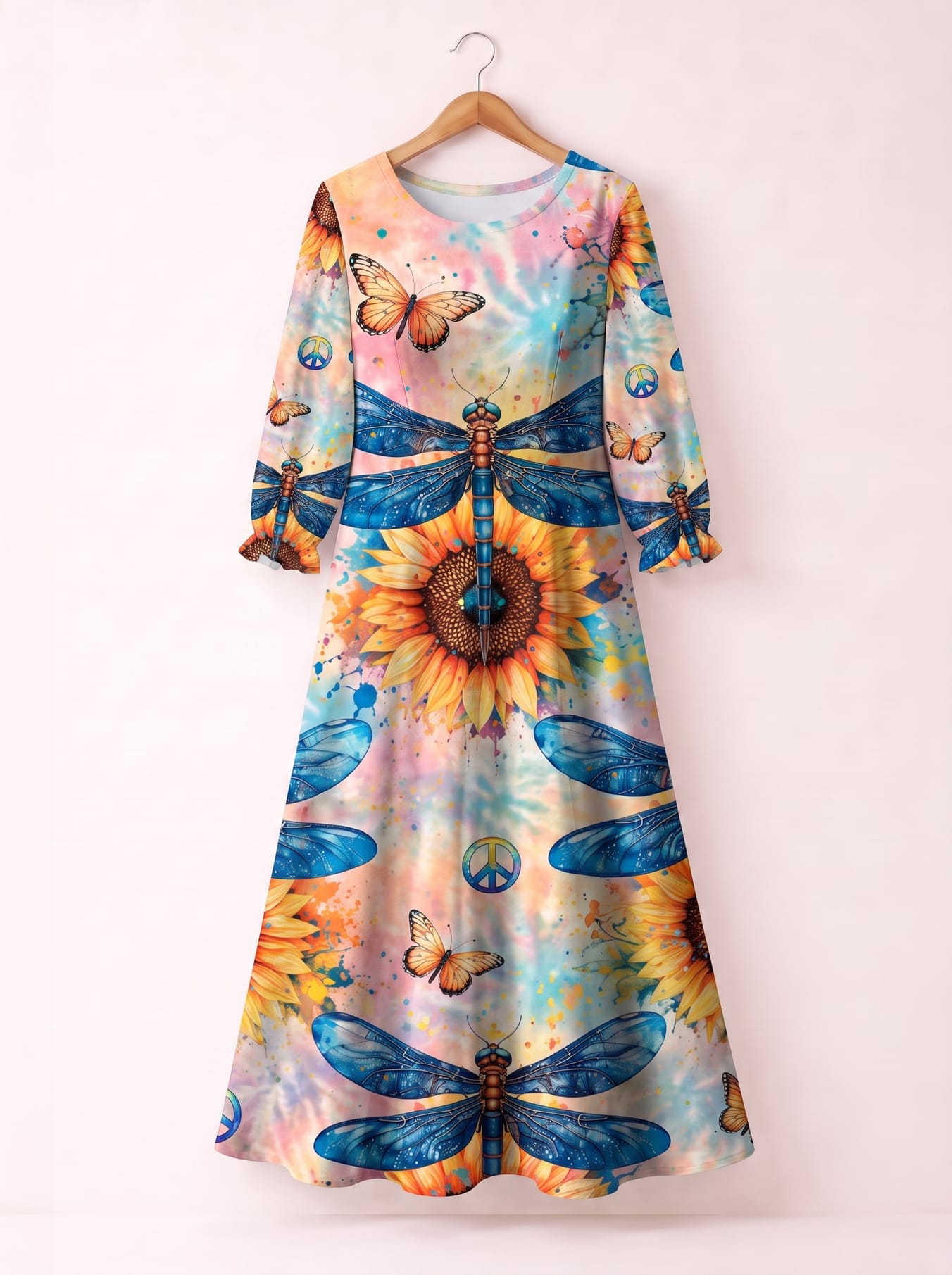 "Daydream" Long Sleeve Maxi Dress