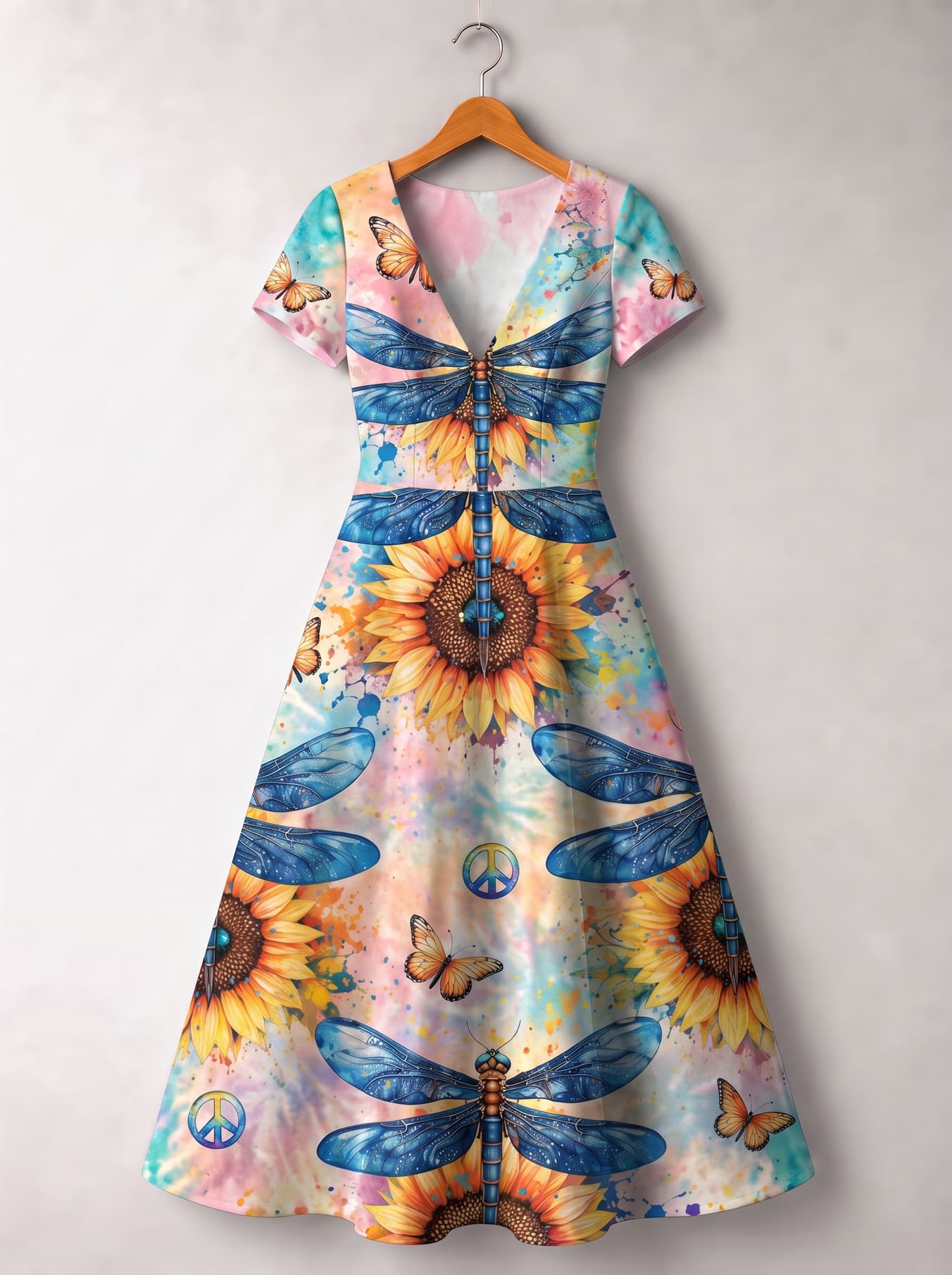 "Daydream" Short Sleeve Maxi Dress
