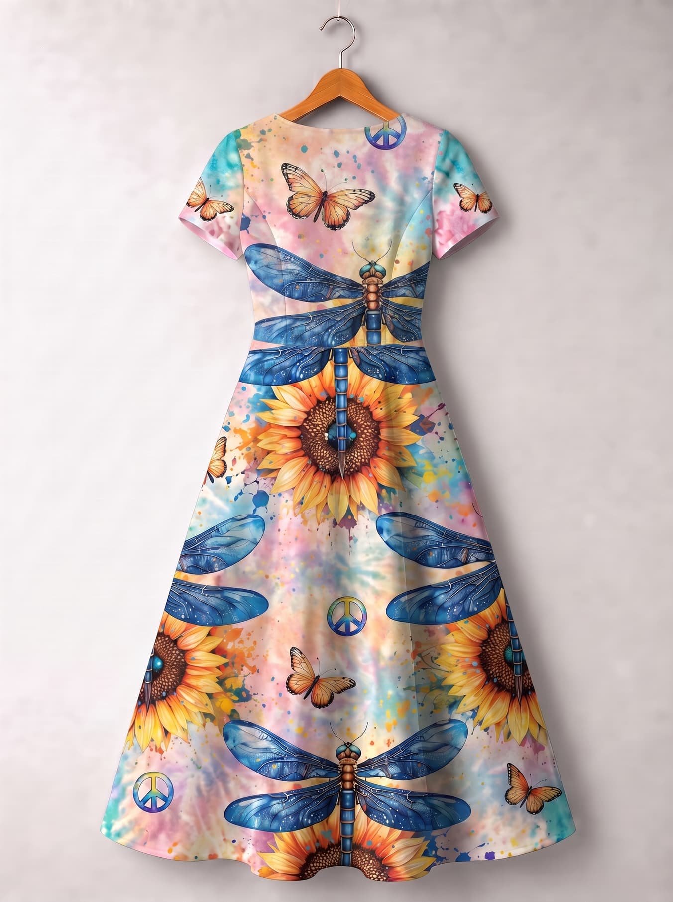 "Daydream" Short Sleeve Maxi Dress