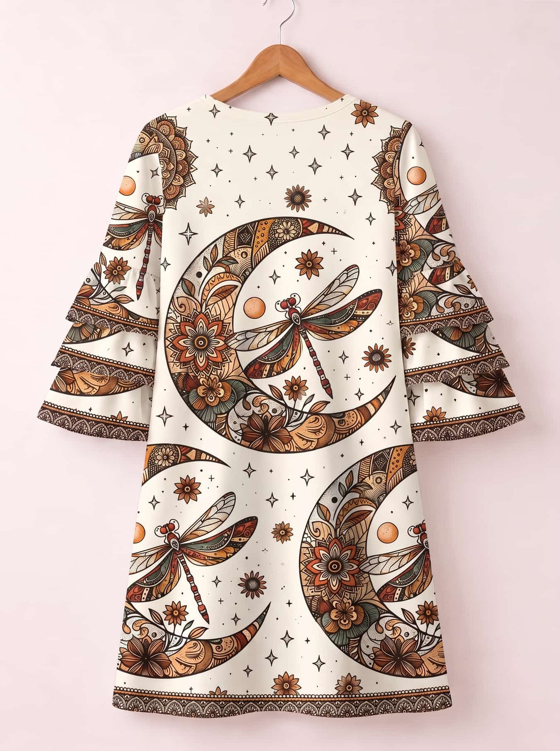 "Luna" Stacked Ruffle Sleeve Dress
