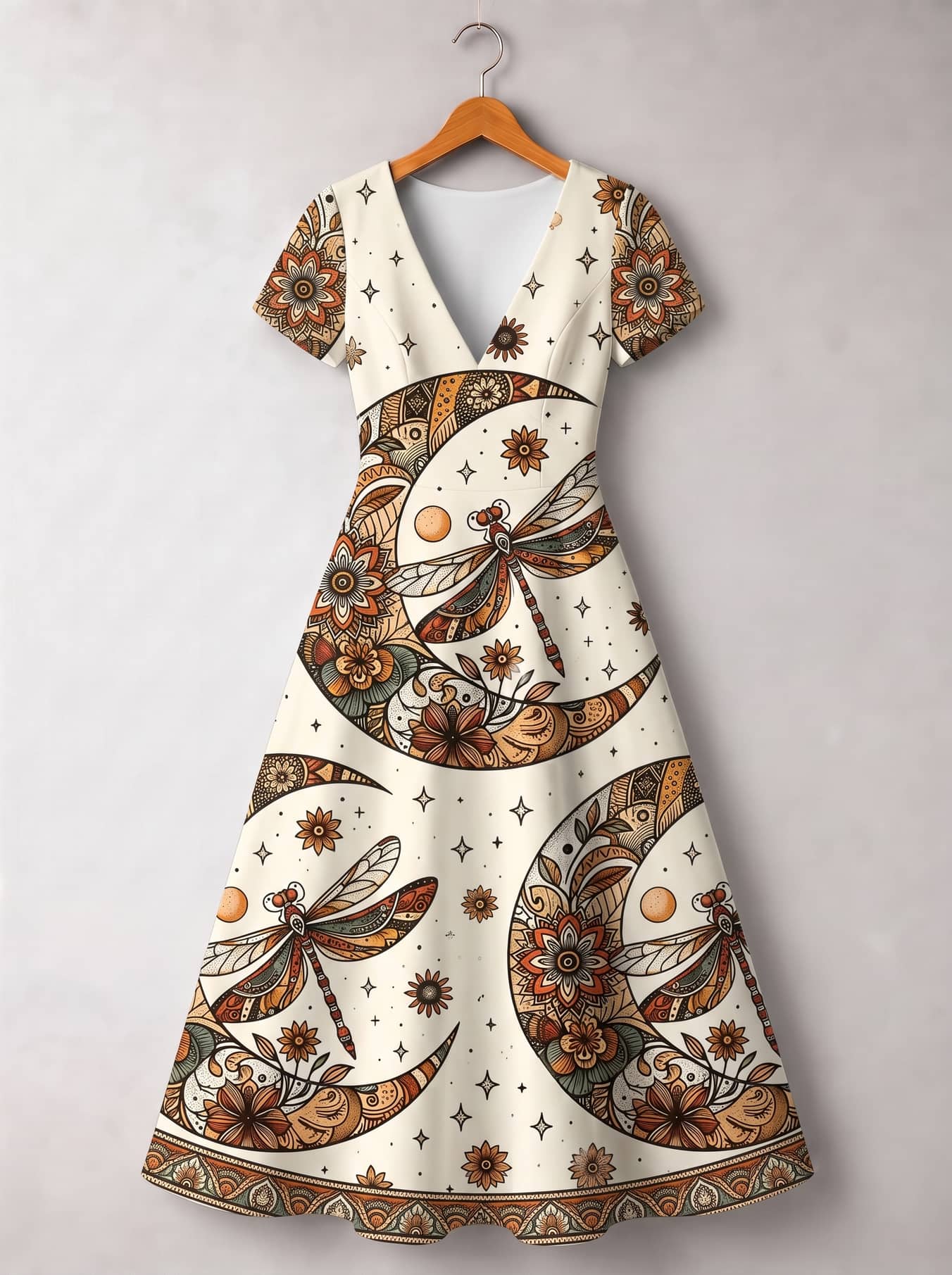 "Luna" Short Sleeve Maxi Dress