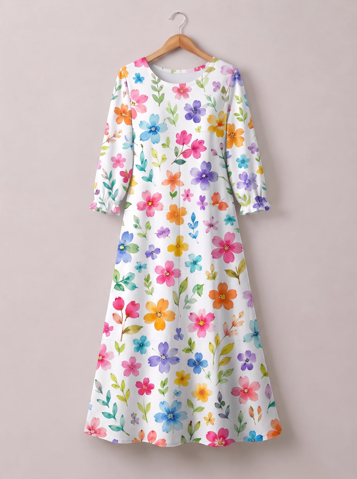 "Posy" Long Sleeve Maxi Dress