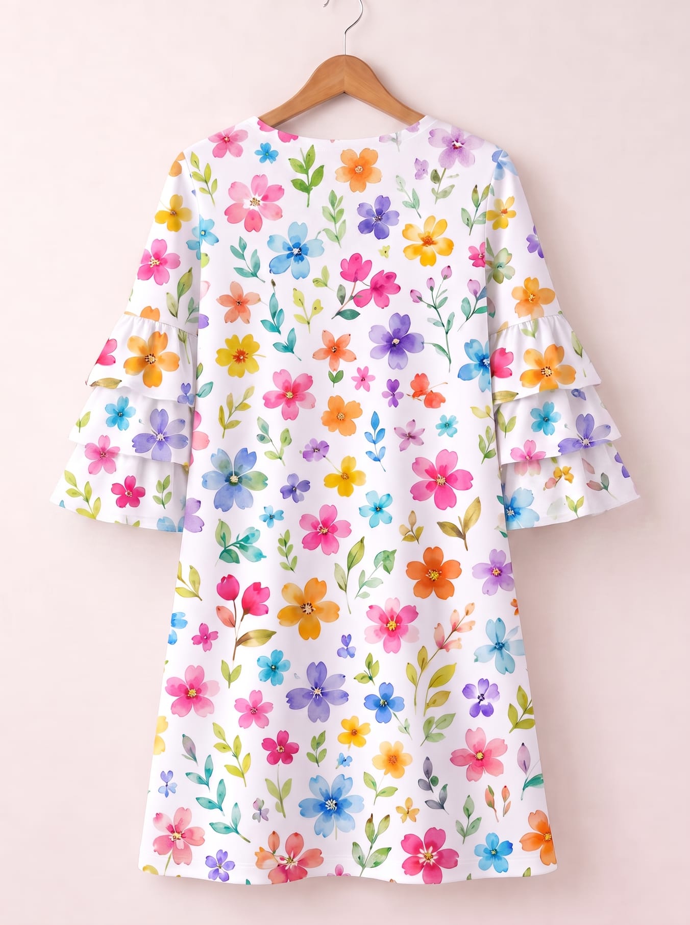 "Posy" Stacked Ruffle Sleeve Dress