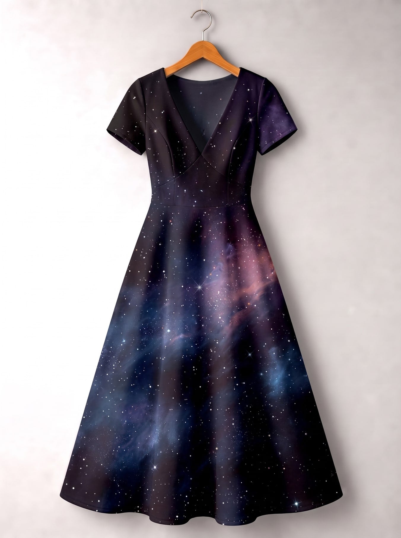 "Nebula" Short Sleeve Maxi Dress