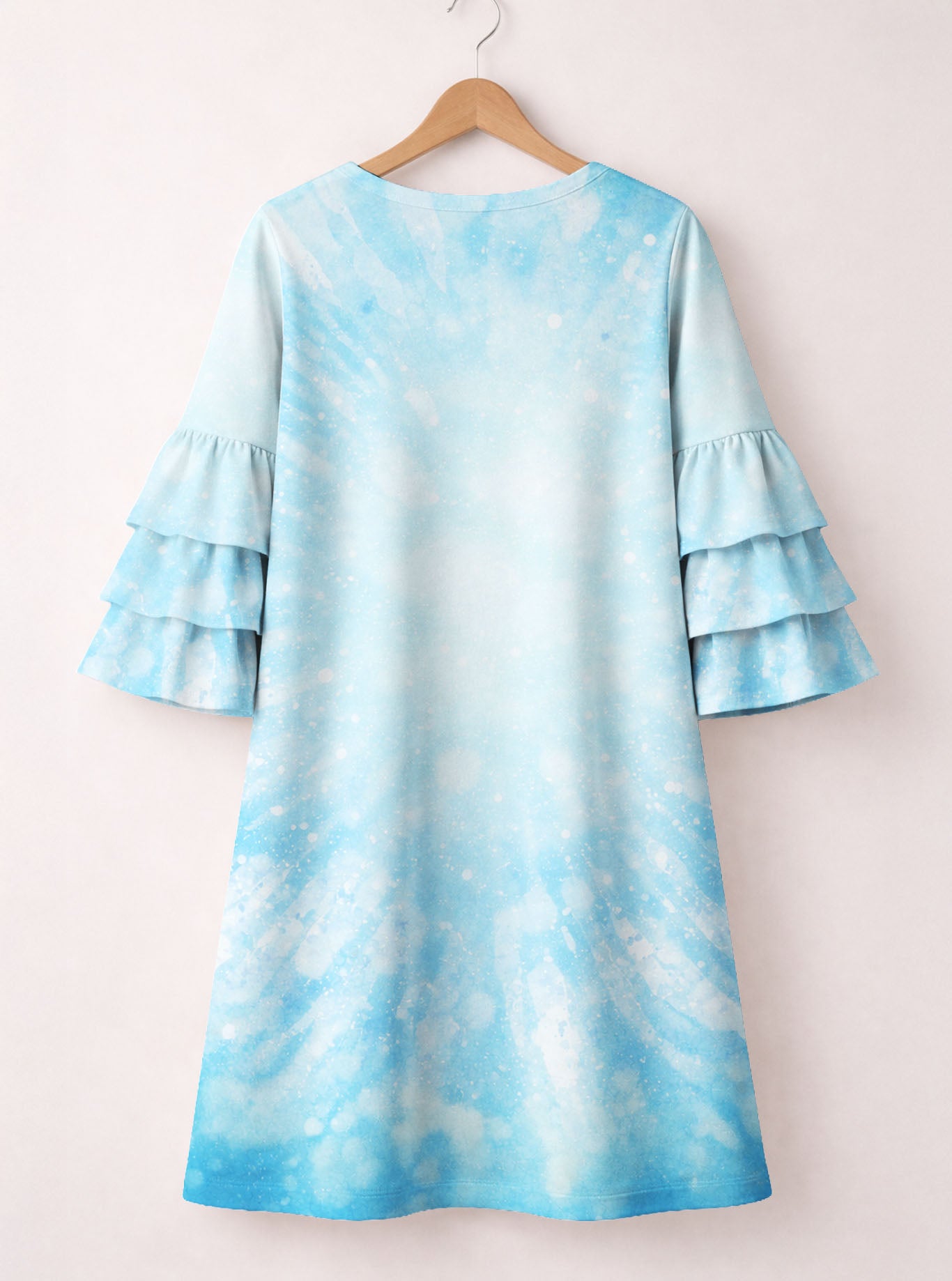 "Spry" Stacked Ruffle Sleeve Dress
