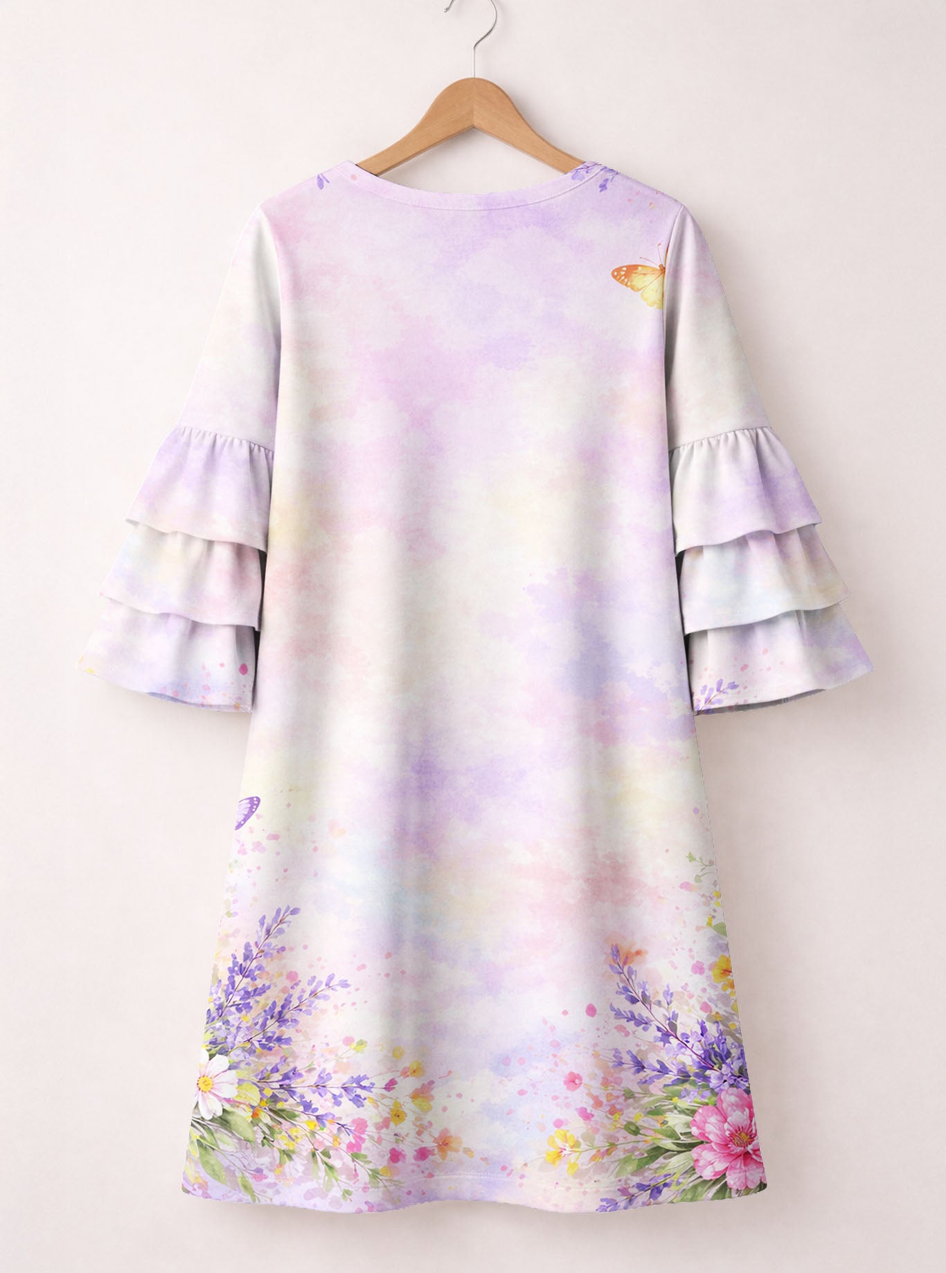 "Dolly" Stacked Ruffle Sleeve Dress