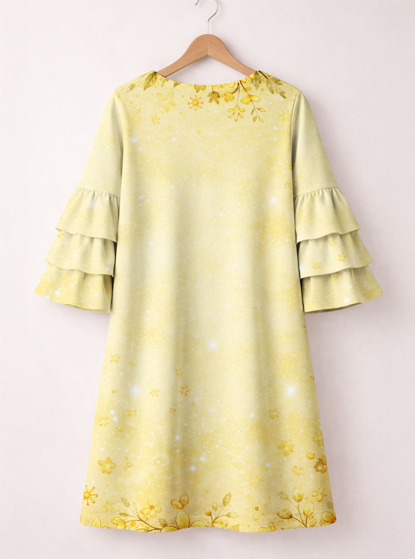 "Hunny" Stacked Ruffle Sleeve Dress
