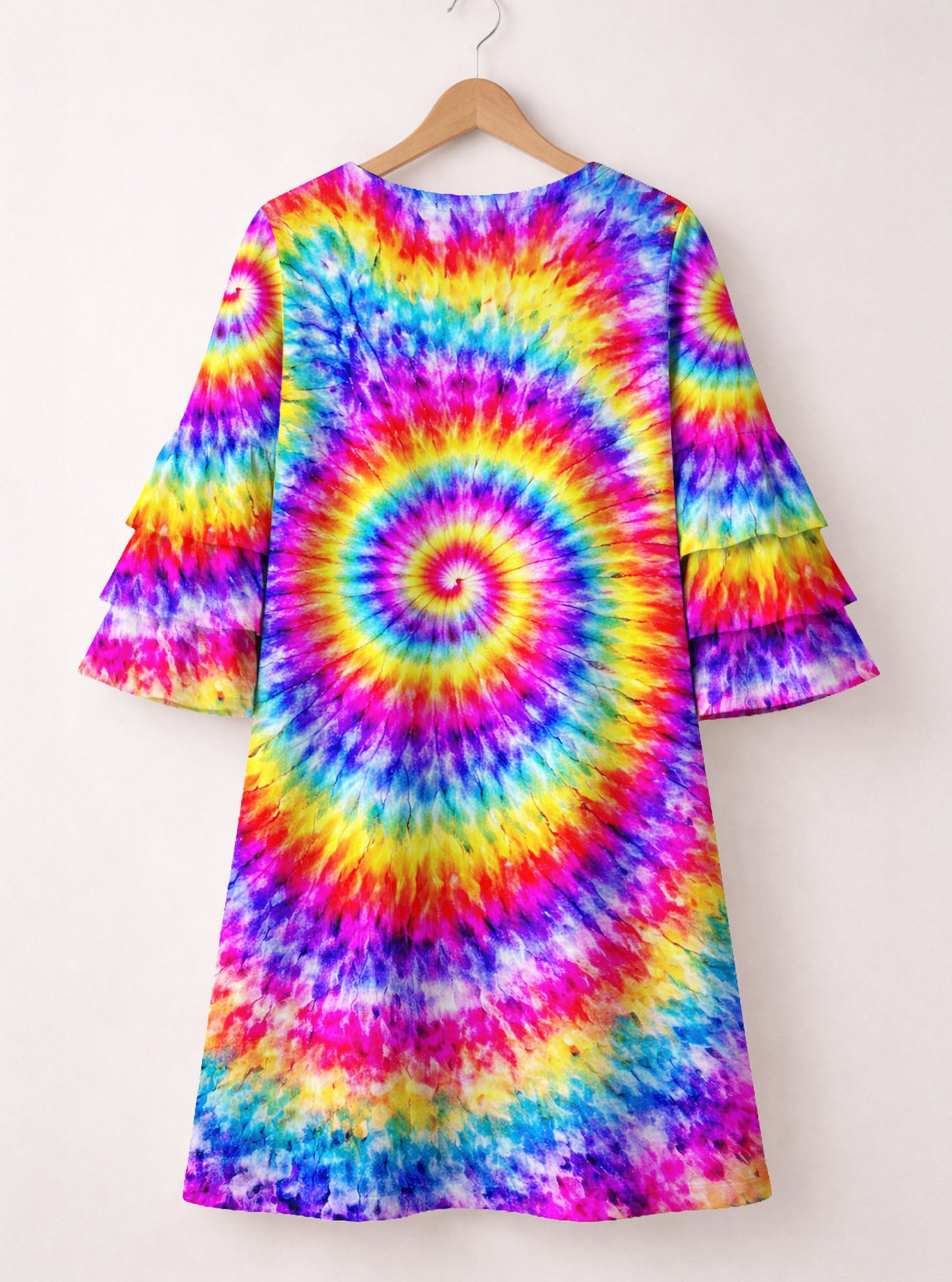 "Jinx" Stacked Ruffle Sleeve Dress