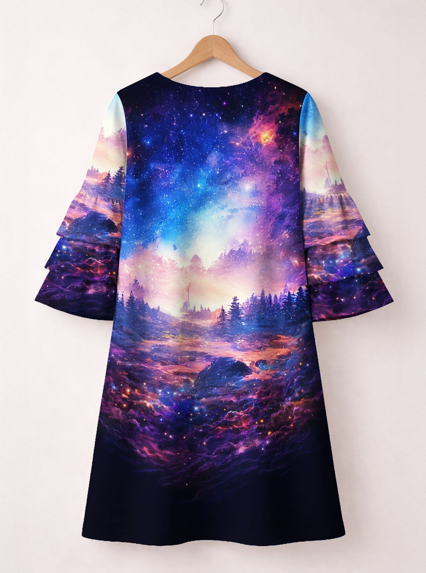 "Cosmo" Stacked Ruffle Sleeve Dress