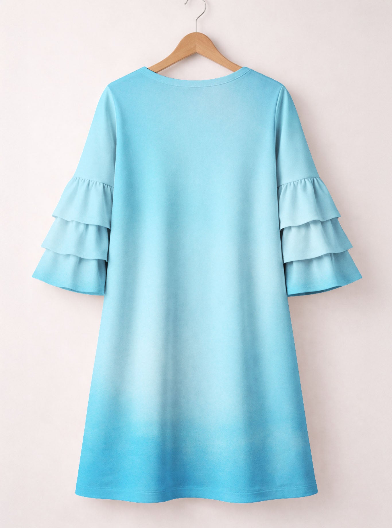 "Hover" Stacked Ruffle Sleeve Dress