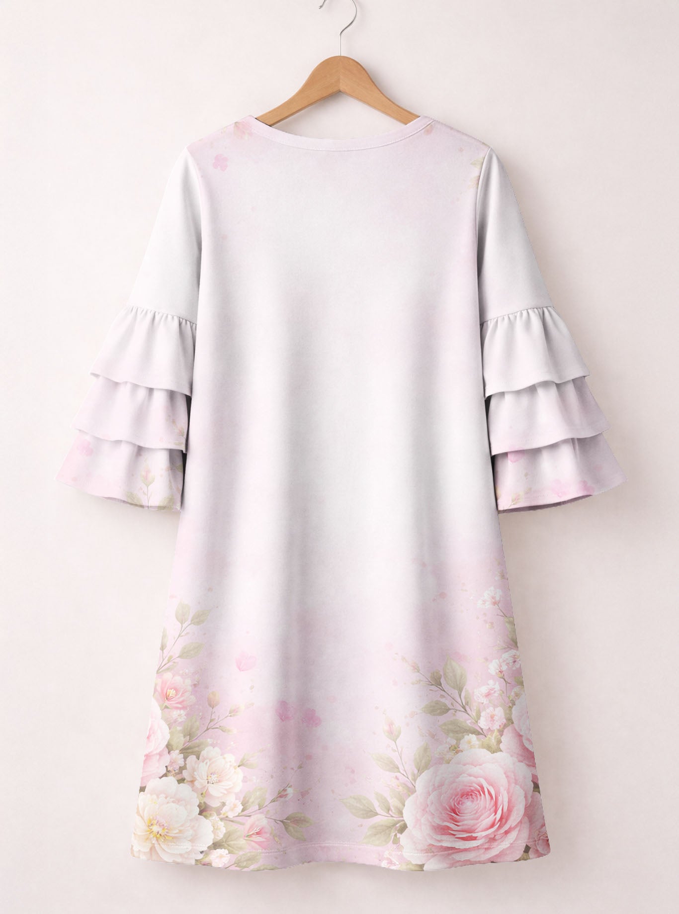 "Rosie" Stacked Ruffle Sleeve Dress