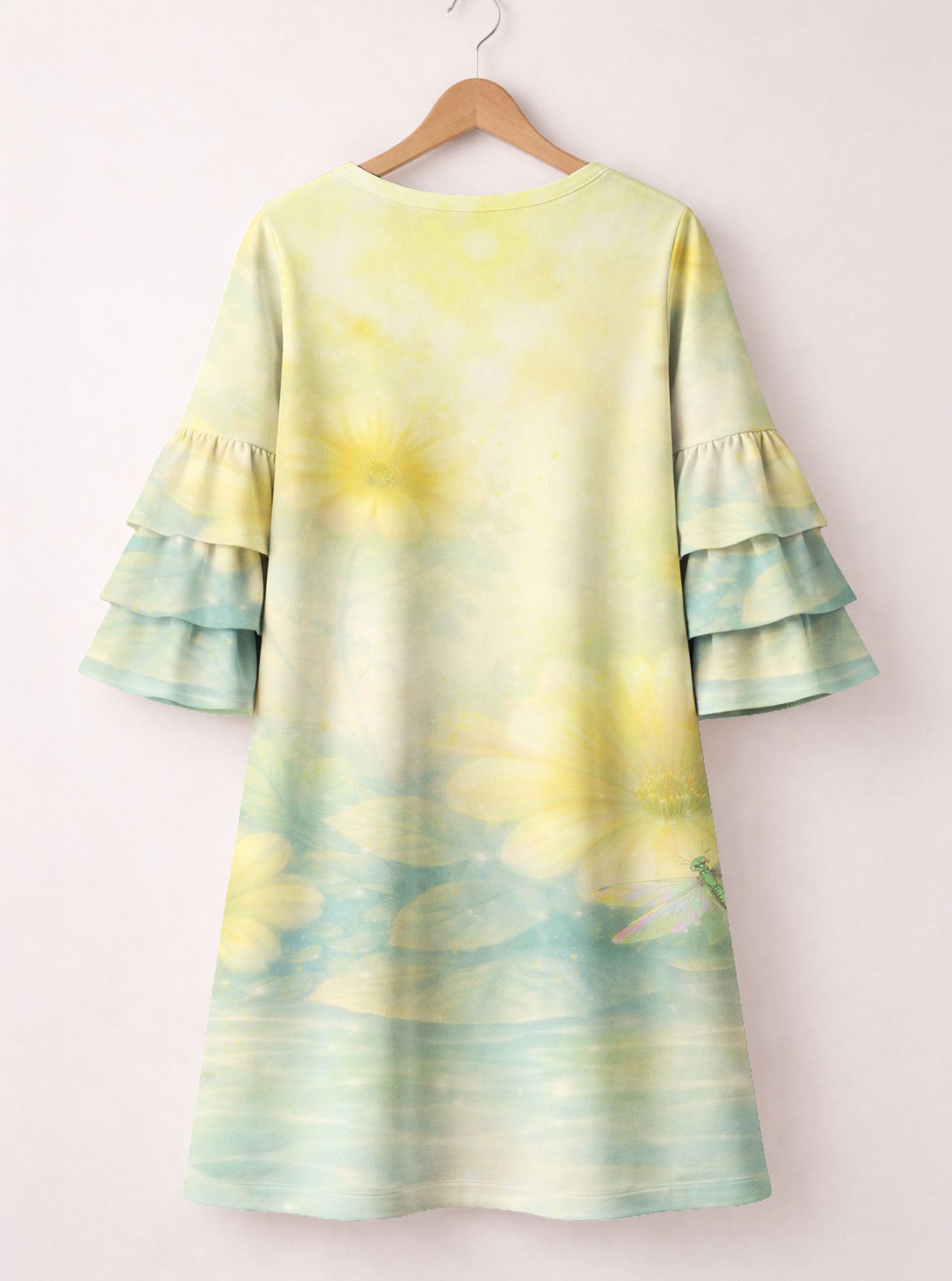 "Sprite" Stacked Ruffle Sleeve Dress