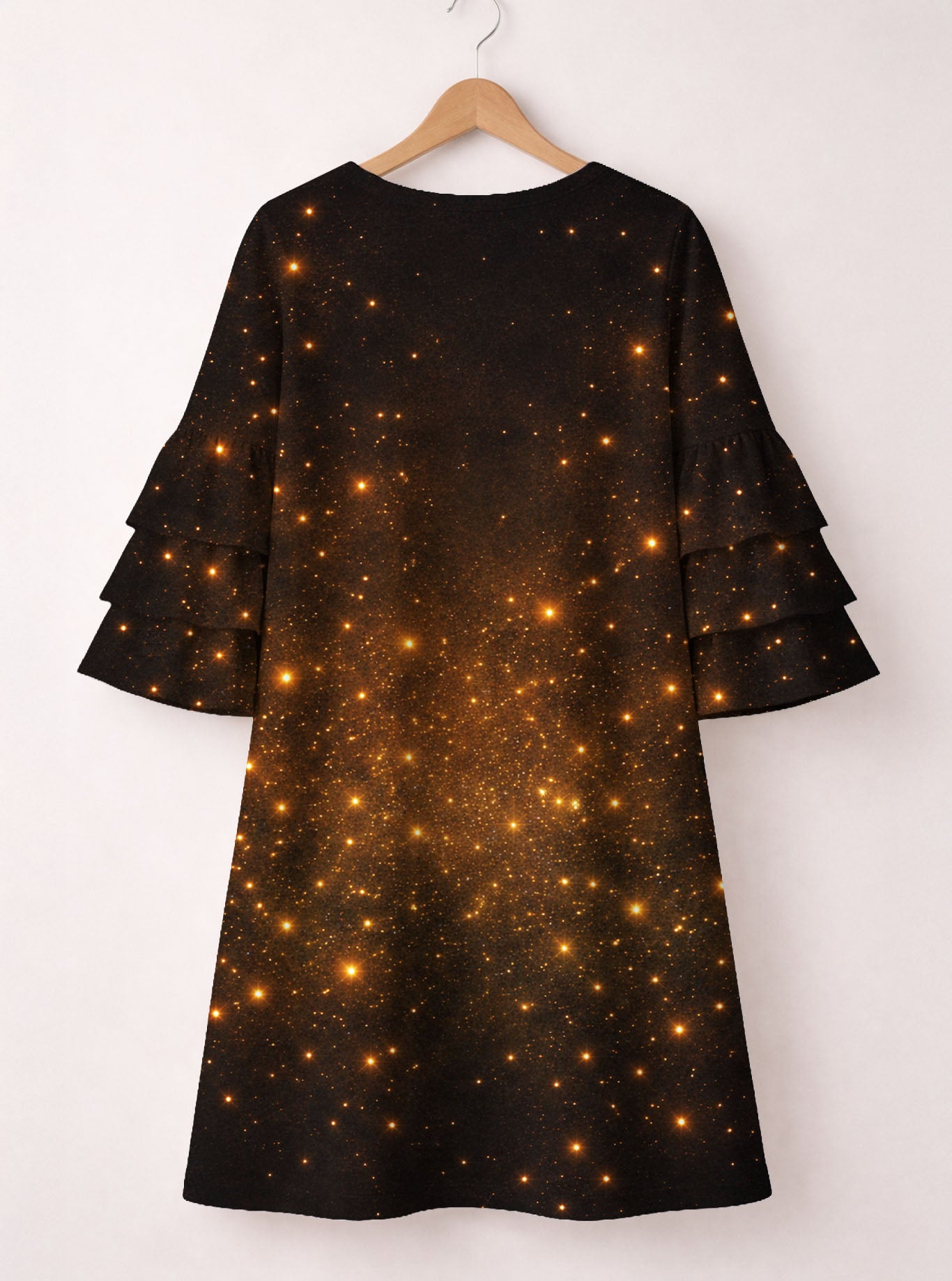 "Ember" Stacked Ruffle Sleeve Dress