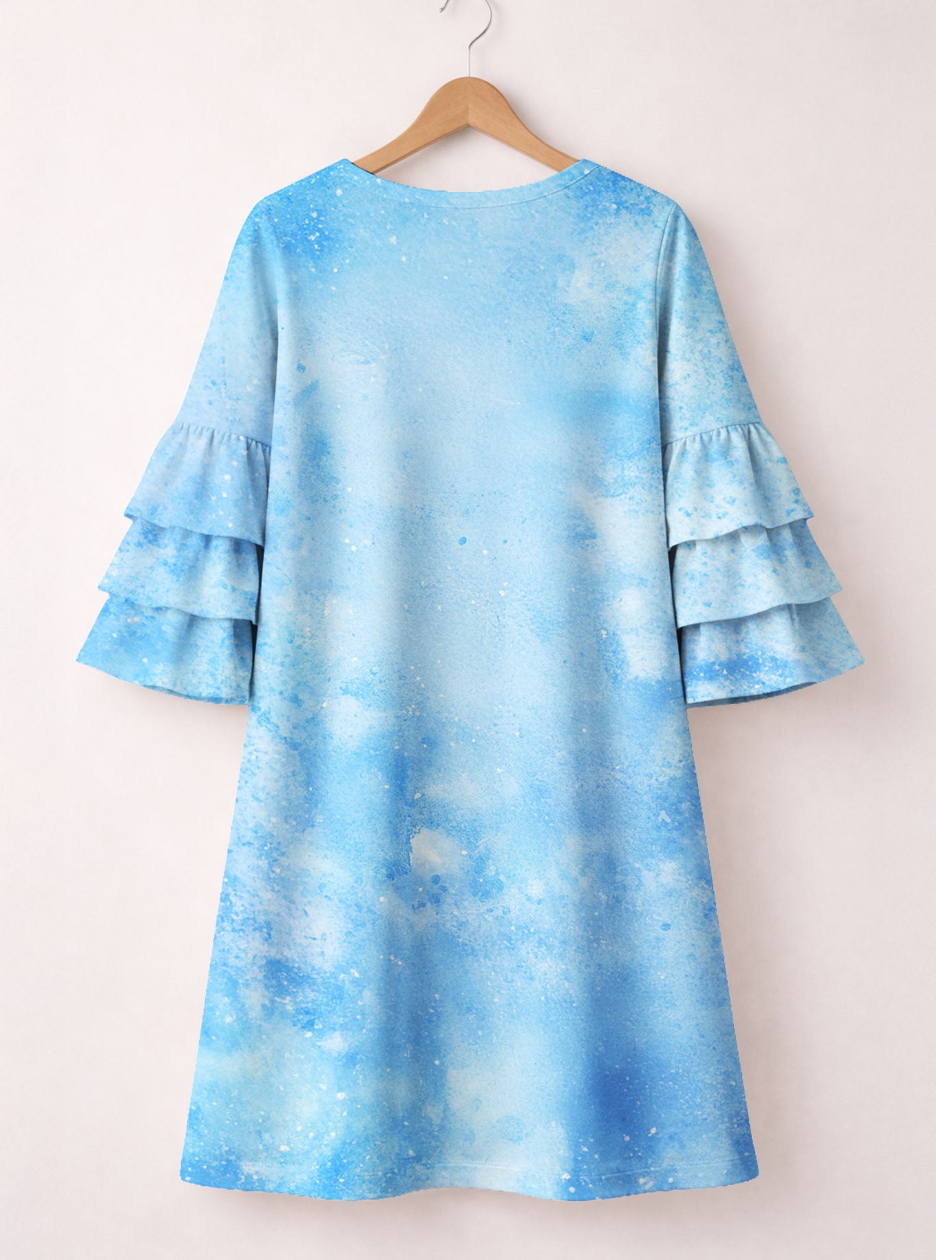 "Hush" Stacked Ruffle Sleeve Dress