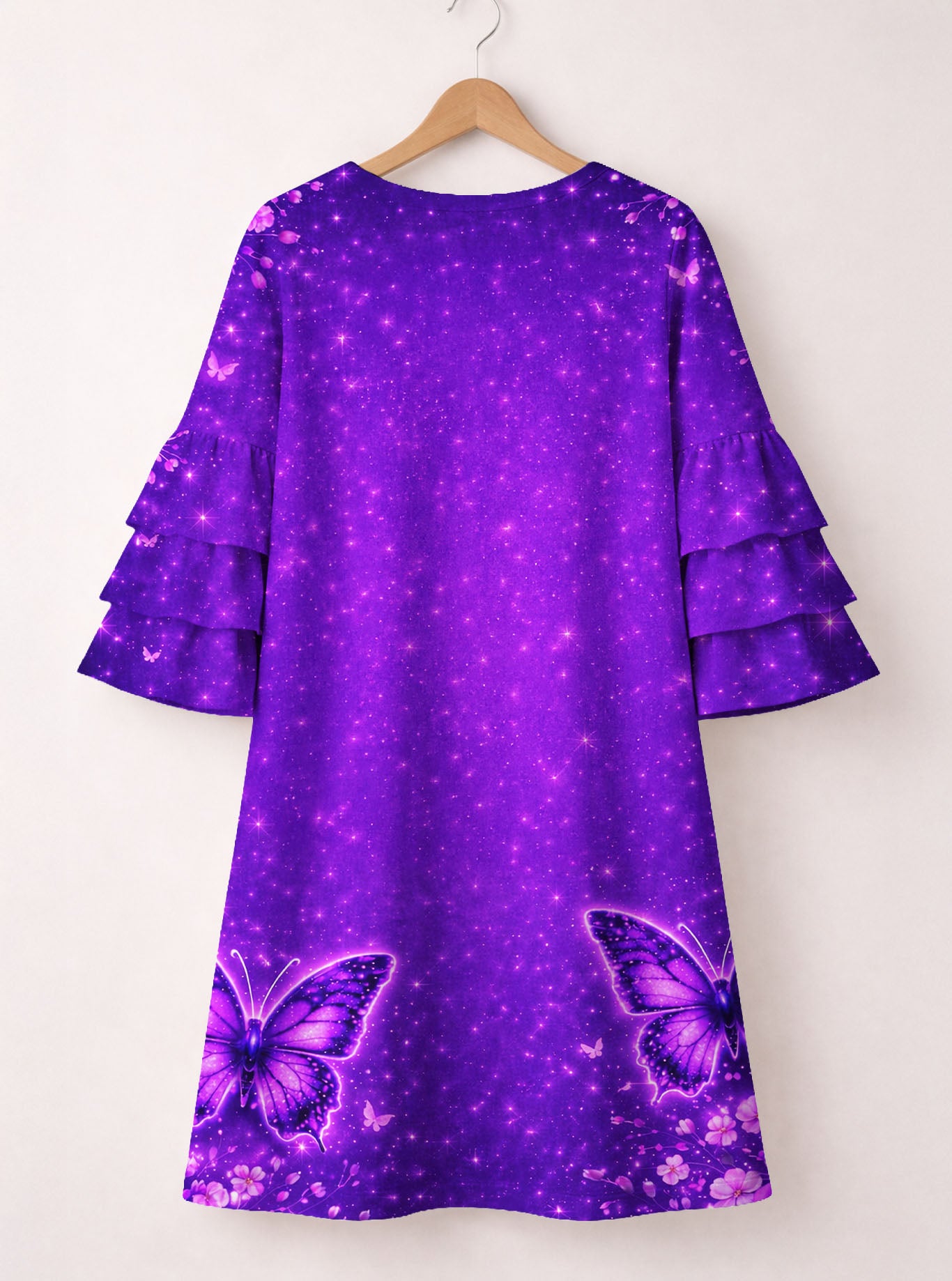 "Fury" Stacked Ruffle Sleeve Dress