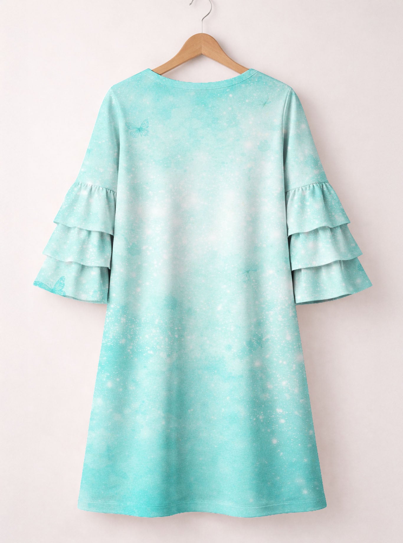 "Wisp" Stacked Ruffle Sleeve Dress
