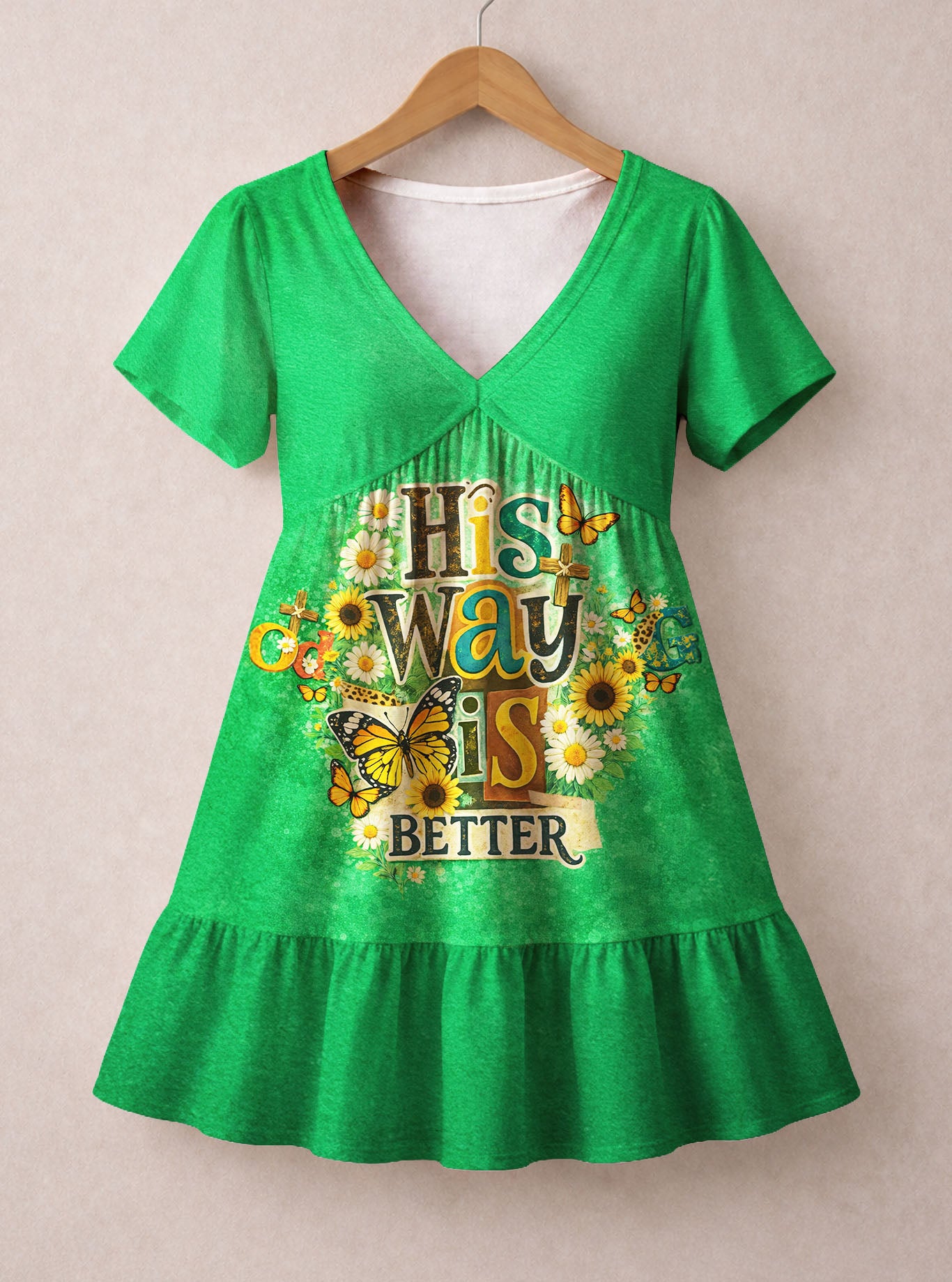 "Amen" Floral Dress
