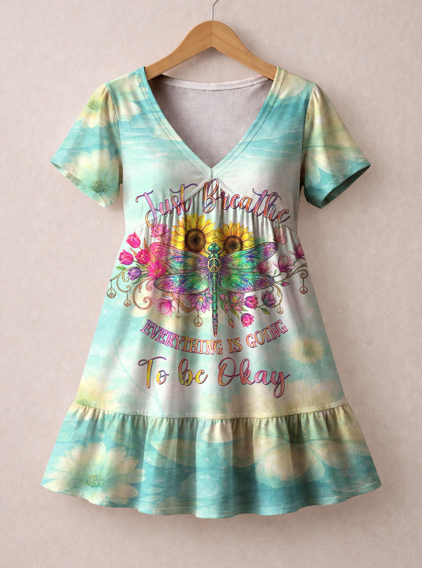 "Exhale" Floral Dress