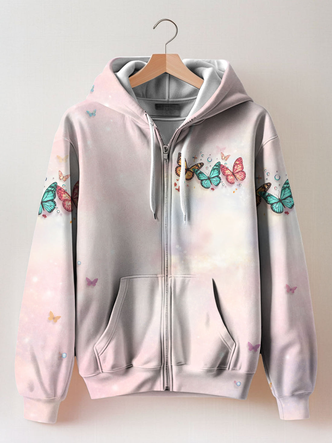 "Flutter" Zip Hoodie