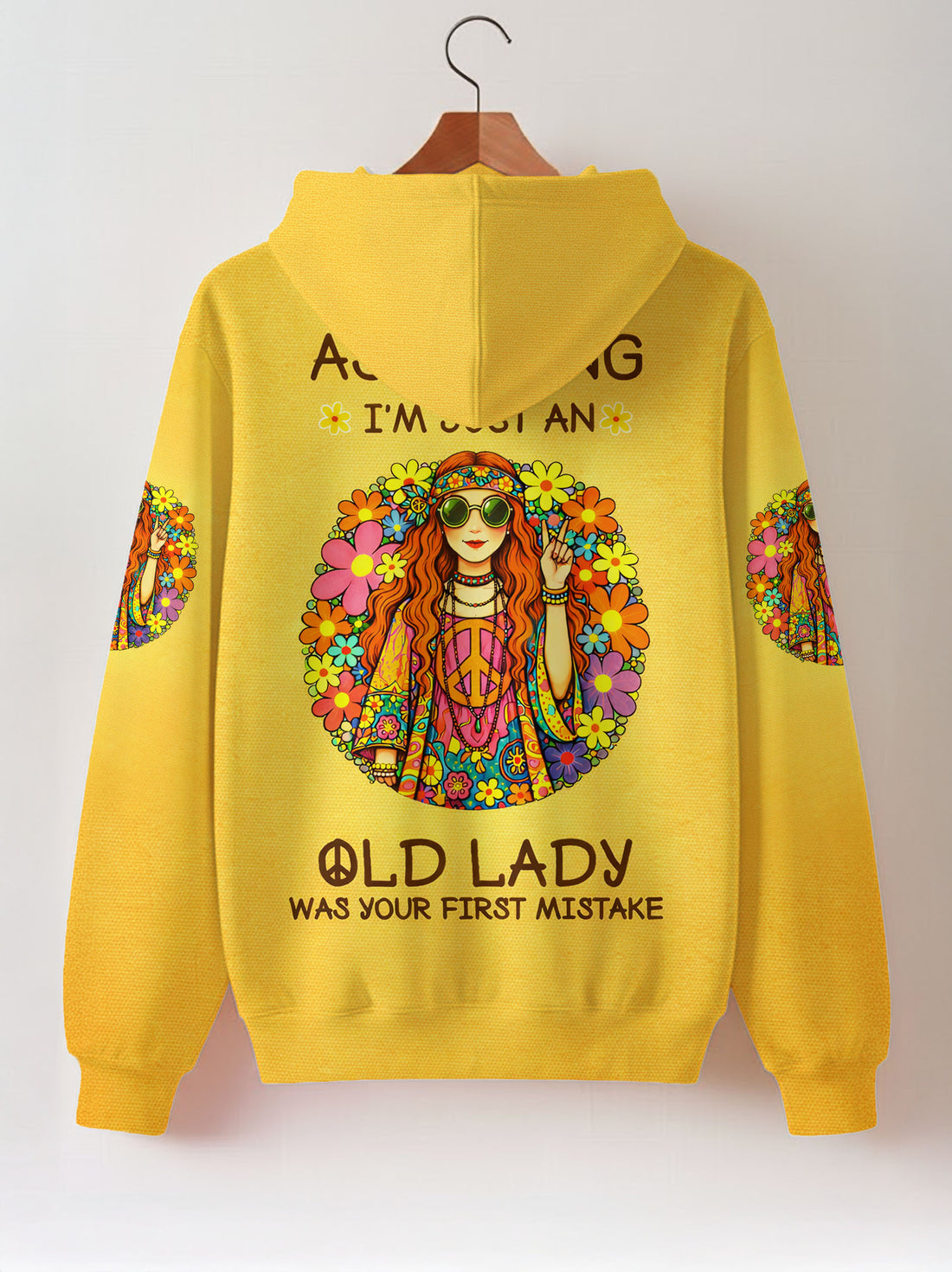 Yellow "Moxie" Zip Hoodie