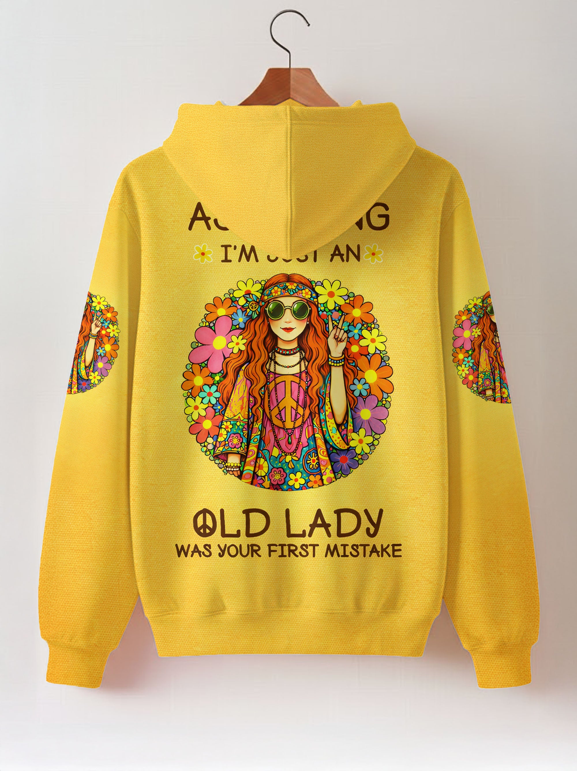 Yellow "Moxie" Zip Hoodie