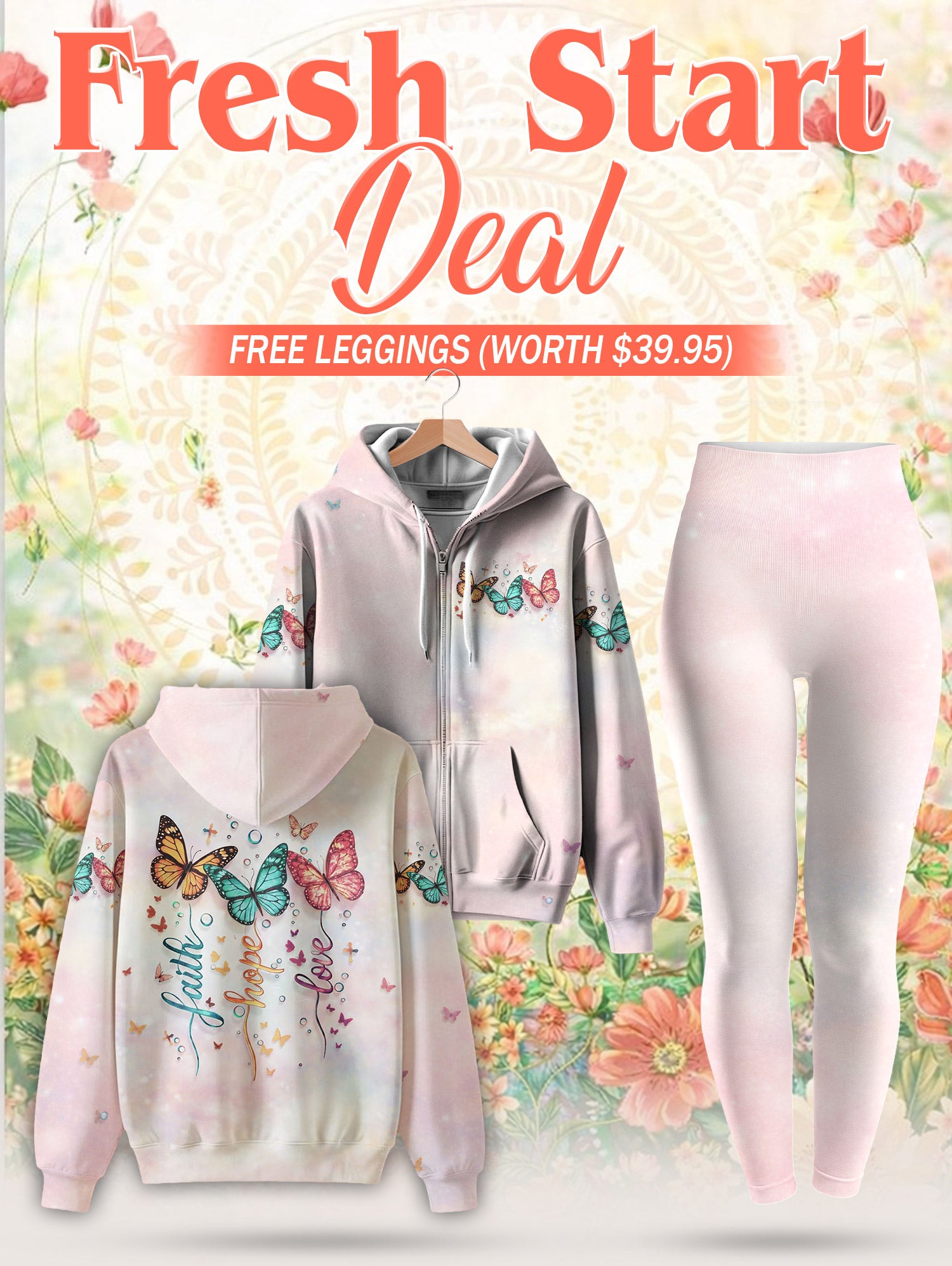 "Flutter" Zip Hoodie & Leggings Deal