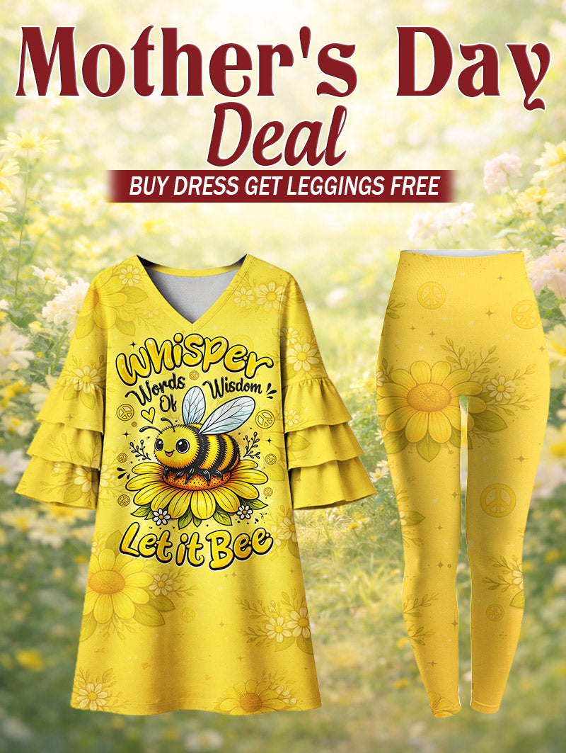 "Honey" Stacked Ruffle Dress & Leggings Deal