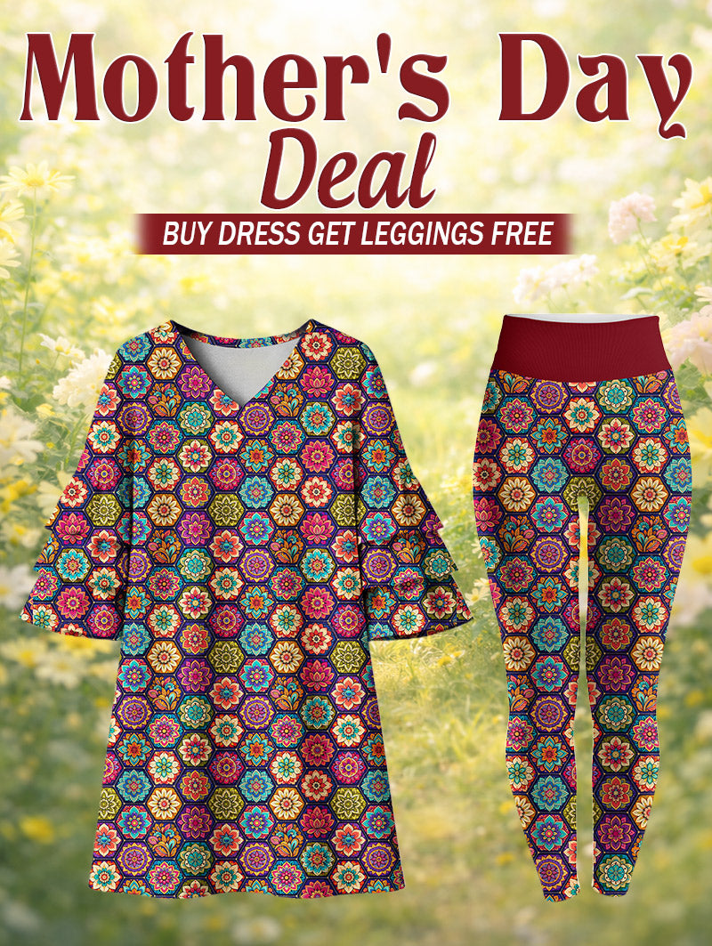 "Flower" Stacked Ruffle Dress & Leggings Deal