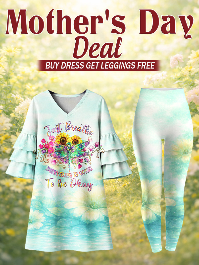"Exhale" Stacked Ruffle Dress & Leggings Deal