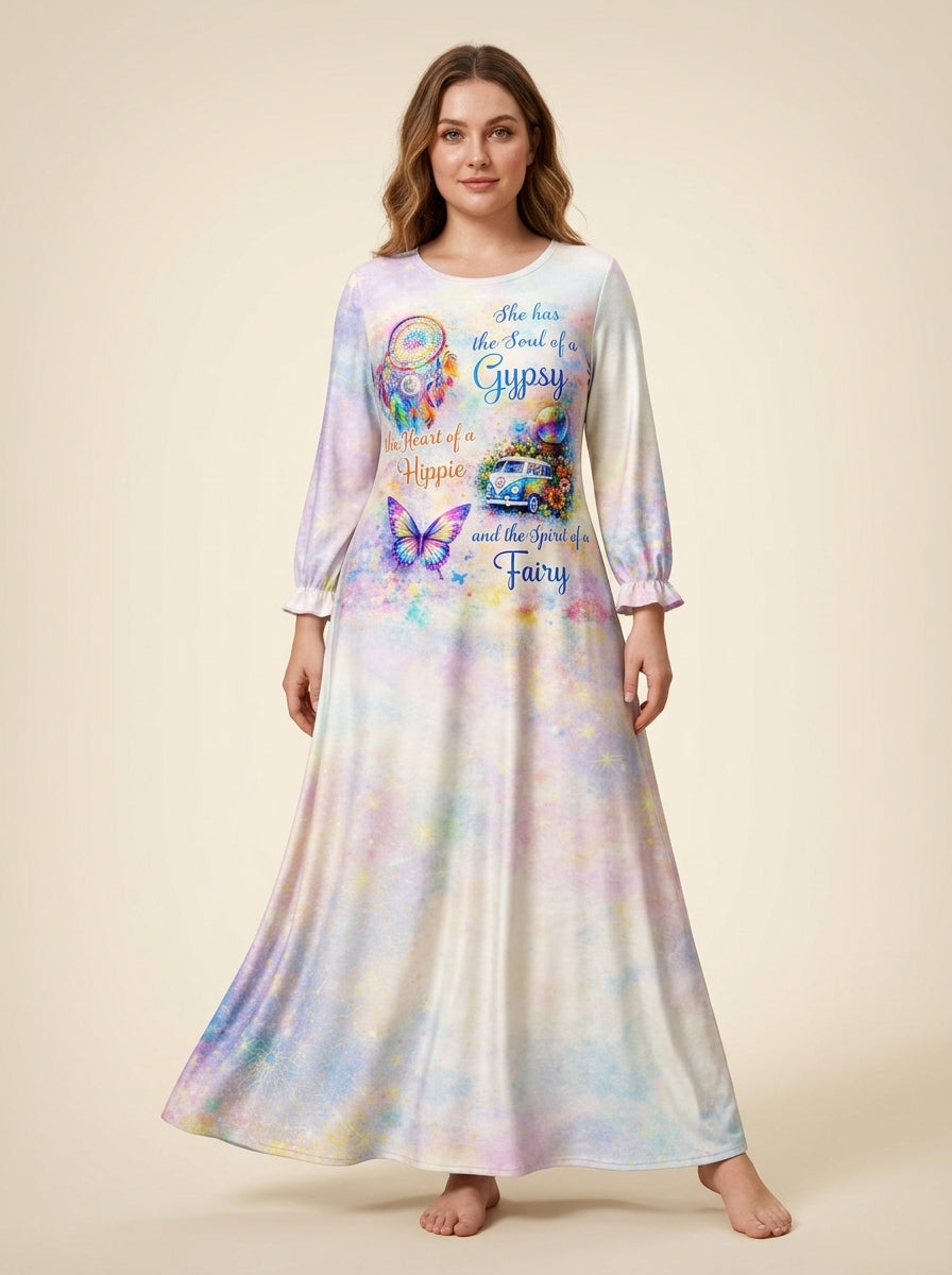 "Whimsy" Long Sleeve Maxi Dress