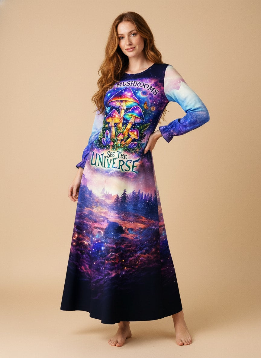 "Cosmo" Long Sleeve Maxi Dress