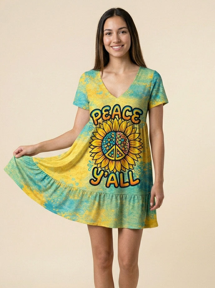 "Howdy" Floral Dress